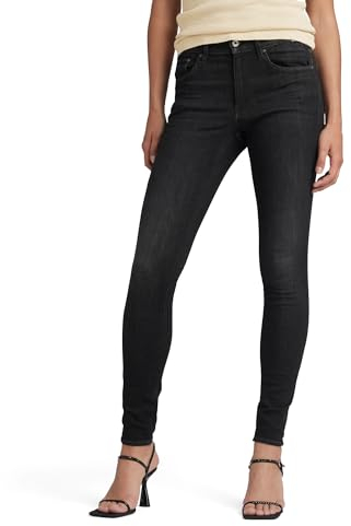 G-STAR Damen 3301 Skinny Jeans, Schwarz (Worn in Coal D05175-A634-B179), 31W / 32L