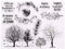 arriettycraft Trees Autumn Day Fall Happy Birthday Nuts Rubber Stamps Clear Stamps for Christmas Card Making Decoration and DIY Scrapbooking Rubber Stamps for Crafts
