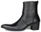 OSSTONE Stivaletto da Uomo Chukka in Pelle Stivaletti firmati Scarpe Casual Tacco Chelsea Stivali con Cerniera OS-JY002-black-7.5 Nero