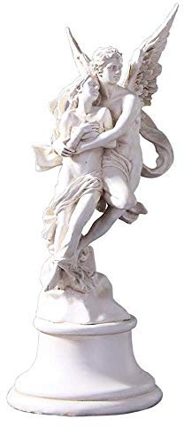WLVG Amor und Psyche Statue, griechisch-römische Mythologie Liebhaber Statue Home Decorations Geschenk für Wohnzimmer, weiß, 36x14cm