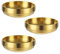 Lot de 3 grands plats à sauce ronds à double étage en acier inoxydable, plateau à condiments, assiette à sauce, bols à sushis, plateaux à apéritifs, plats à condiments(12 cm, doré)