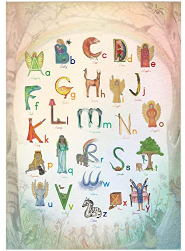 Kinder Alphabet ABC Poster Waldorf - Umweltfreundlich und Recycelt