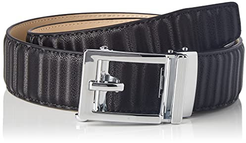 Anthoni Crown Damen Ledergürtel Gürtel, Schwarz, 100