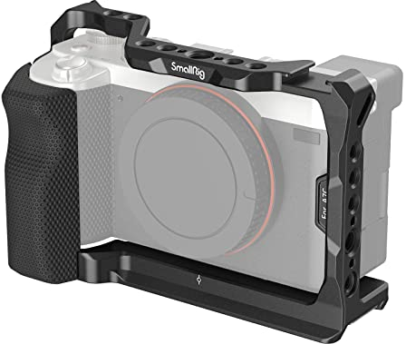 (Nueva Versión) SMALLRIG A7C Cage con Agarre de Silicona para Sony A7C, Incluye Placa de Liberación Rápida para Arca - 3212B