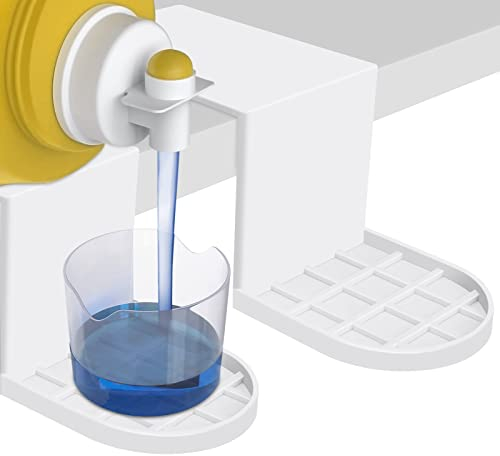2 Piezas Soporte para Detergente de Lavandería, Soporte para Taza de Detergente, Bandeja de Jabón, Organizador para Dispensador de Goteo para Suavizante, Contenedor de Espiga Líquida
