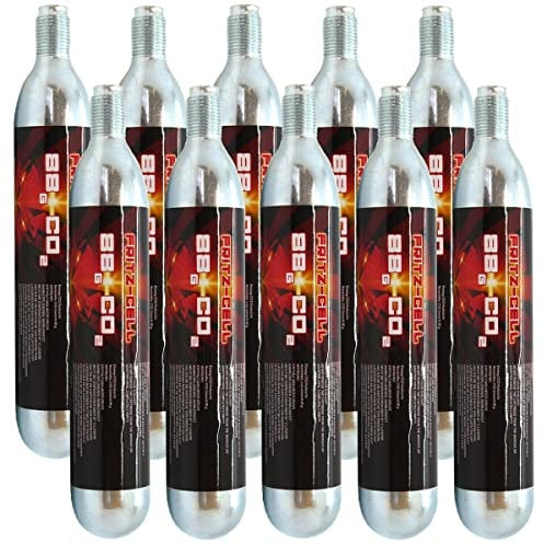 10 x Fritz-Cell 88g CO2 Kapseln Katuschen für Softair Paintball Gotcha CO2 Gewehr