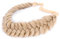 Gledola Messy Synthetisches Haar Geflochtenes Stirnband Klassisches Chunky Wide Geflochtenes Stirnband (Honey Blonde)