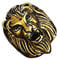 Lieson Edelstahl Männer Ringe Gold, Männer Ring Partnerringe Löwe Gothic Ringe Herren Gr.62 (19.7)