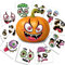Yitla Halloween Dekoration Kürbis Ausdruck Aufkleber 10 Stück Halloween Aufkleber für Kinder Selbstklebende Halloween Kürbis Dekor Aufkleber für Kinder Halloween Party Spielaktivität