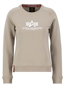 Alpha Industries New Basic Sweater Sweatshirt for Ladies Vintage Sand