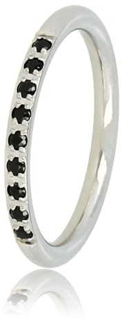 My Bendel Ring mit Zirconia Steinen in Mehreren Farben | Einfach zu Kombinieren | Stapelbarer Ring | Silber & Gold | Verfärbt Sich Nicht | Mit Luxuriöser Geschenkverpackung