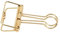 50 Stück Schreibwaren-Clips, 32 mm hohle Flipchart-Clips, Metall, lange Schwanz-Clips, Schwalbenschwanz-Clips, für Schule, Büro und Zuhause (Gold)