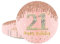 ATBEAMEN 16pcs Rose Gold 21st Birthday Paper Plates 7 inch Party Table Decor, Girls 7'' Tableware, Happy Tableware Plate for Her, Girls, Gifts Supplies