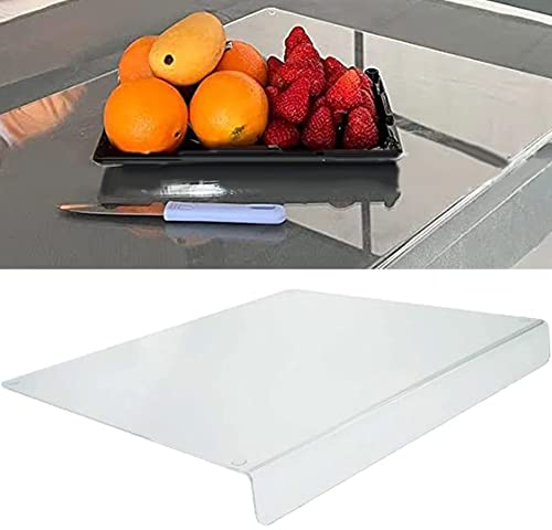 Taglieri in acrilico per bancone della cucina, tagliere trasparente per cucina, tagliere trasparente antiscivolo in acrilico con labbro per protezione del piano di lavoro per casa ristorante