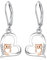 Eulen Ohrringe 925 Sterling Silber Herz Hängend Roségold Tropfen Schmuck Geschenk Hypoallergen für Mädchen Damen Ehefrau Mutter Frauen Muttertagsgeschenk