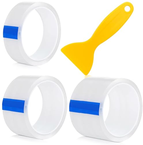 3 Pezzi Pellicola Trasparente Adesiva, Pellicola Adhesiva Protettiva, Pellicole Protettive per Vernici Auto, Moto Bici Protettive Vernici, Protezione Bordo Autoadesiva Bordi della Porta Adesivi