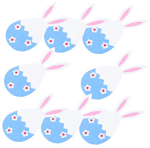 OUNONA 8 Piezas Cubiertos de Pascua Porta Cubiertos de Tela Porta Cubiertos de Conejo Favor de Fiesta de Pascua Bolsillo Decoraciones Decorar Banquete vajilla Tela no Tejida
