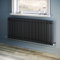 ELEGANT Radiator Traditional Column Style 600 x 1505 mm Horizontal Designer Radiator Cast Iron Black Double Column