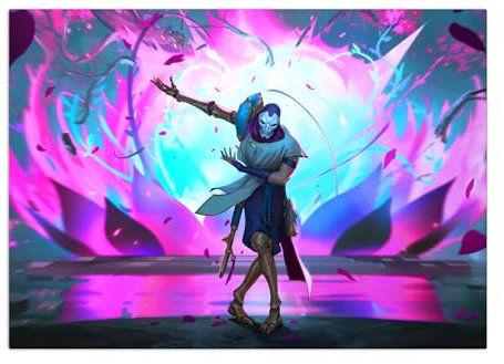 Displate Offiziell League of Legends MetallPoster Magnetische Befestigung Inklusive Lizenziert Bilder Hochwertiges Poster Champions The Virtuoso 67.5 cm x 48 cm