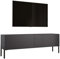 3E 3xE living.com TV- Schrank in Anthrazit mit Beinen in Schwarz, A: B: 140 cm, H: 52 cm, T: 32 cm