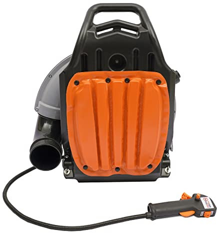 63cc Petrol Backpack Leaf Blower for Patios, Gardens, 2 Stroke Lightweight Fuel Leaf Blower Powerful Air-cooled with Padded Support Straps