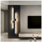 RUIFANLT Lange Wandleuchte Innen Wandlampe LED Schwarz Lineare Wandleuchte 60CM Modern 20W 3000K Wohnzimmerlampe Wand Up Down Treppenhauslampe Wandbeleuchtung für Schlafzimmer Badezimmer Korridor