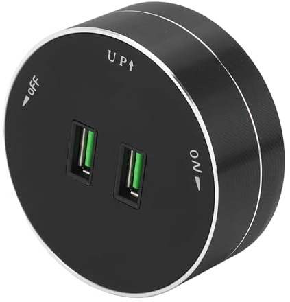 Rail d'alimentation sans Fil A, Port USB, Prises de Lumière Amovibles Multifonctions, Prise Ronde avec Indicateur, Bandes de Prises AC 110-250V