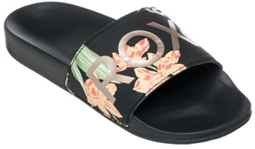 Roxy Women's Slippy Ii Sandal, Black Green Print, 4 UK
