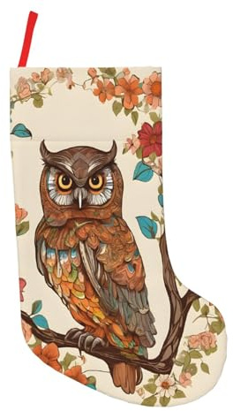 SYLALE (Eule Beliefs) Strick-Weihnachtsstrümpfe, Geschenk für Familie, Urlaub, Kamin, hängende Strümpfe, Weihnachten, Neujahr, Party-Dekoration, 45,7 cm