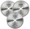 3 Pack - 300mm x 30mm x 40T 60T & 80T TCT Circular Wood Saw Blade Includes 25mm 20mm & 16mm Bore Reduction Rings. Compatible with Bosch Makita Dewalt Circular Saw Etc. Also Fits 305mm Saws
