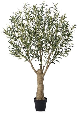 VeriNatural Olivo Artificiale 150cm Pianta Finta da Interno con Frutti Realistici - Albero Artificiali Alta in Vaso, Montaggio Modulare, Resistente ai Raggi UV - Decorazioni per Interno&Esterno,VN160