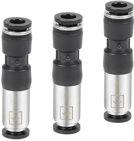 EFUTURETIME 3 x Pneumatik Rückschlagventil 6mm Druckluft Steckverbinder, Einweg Pneumatikverbinder Edelstahl Anschlussstücke für Schnelle Verbindung von Luftleitungen