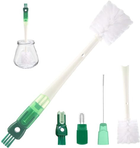 5 - In - 1 Bottle Brush, Water Bottle Cleaner, Bottle Brushes For Cleaning, for Cleaning Water Bottles Baby Bottles Jugs Cans Glasses Plastic And Glass Bottles Food Bottles Cups and Even Vases