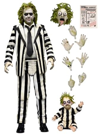 Neca : BEETLEJUICE STRIPED SUIT - BEETLEJUICE ULTIMATE 7 INCH Action Figure
