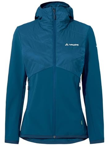 VAUDE Women's Brenva Jacket, leichte Damen Hybrid-Isolationsjacke für den Bergsport, mit PrimaLoft®, Passform: Slim fit, shore blue uni, 44