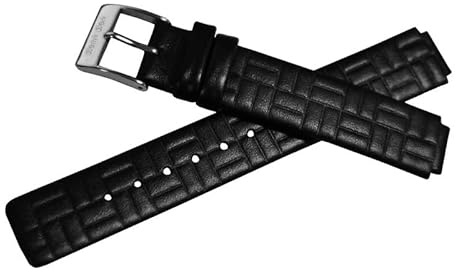 dayeer Für CK KOJ231 Lederarmband Konvexes Interface-Zubehör Armband mit Nadelschnalle(Silverbuckle)