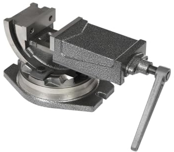 2-Achsen Maschinenschraubstock, Kippbarer und Drehbarer Schraubstock, Präziser Universal-Schraubstock mit Schneller Verstellung Backenbreite 125 mm