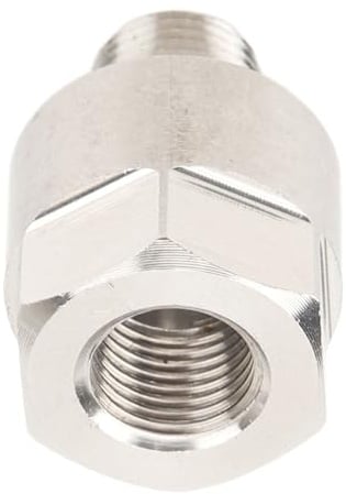 Xiuganpo Öldruckmesser-Adapter aus Edelstahl, 1/8 Zoll NPT-Stecker auf M10x1,0-Buchse, Präzisionsanschluss für Öl, Wasserdruckmesser für Boote