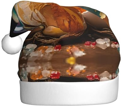YTUOPWE Eierschalen-Malbild, Weihnachtsmütze für Erwachsene, Material ist weich und leicht