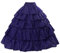 BEAUTELICATE Damen Reifrock Brautkleid Lang A-Linie Petticoat Rockabilly Barock Kleid Unterröcke Krinoline 4 Ringe mit Rüschen fur Hochzeit Karneval Halloween (Violett, L-XL)