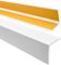 Quest Perfil angular 40x40mm, ángulo de plástico de PVC goma, perfil autoadhesivo de protección de bordes, perfil elástico de protección de esquinas, blanco, 200cm
