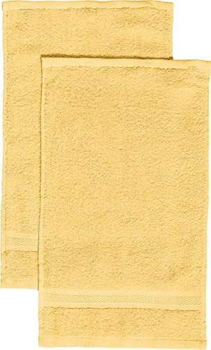 REDBEST Gästetuch 2er-Pack Chicago hellgelb Größe 30x50 cm - saugstark, strapazierfähig, ideal für Reisen, Sport (weitere Farben)