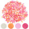 50 g Rundes Konfetti, 1cm Papier, Seidenpapier, Runde Tissue Confetti für Geburtstag Dekoration Hochzeit Baby-Shower Valentinstag Taufe (Rosa und Orange)