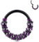 Longbeauty 16G Knorpel Septum Helix Nasenring, Chirurgenstahl Nasenpiercing, Nahtlose Ohr Piercing, Tragus Ohrringe Körperschmuck, 10mm Innendurchmesser, Schwarz/Amethyst