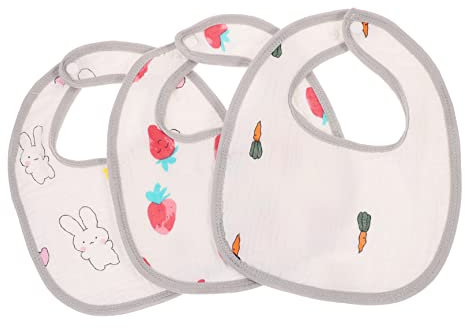 Abaodam 3St Gaze Speichel tuch Säuglingslätzchen kopftuch bibs babylätzen handtücher Babylätzchen -Bandana-Lätzchen isst Handtuch Erdbeere Schal Stilltuch rotieren