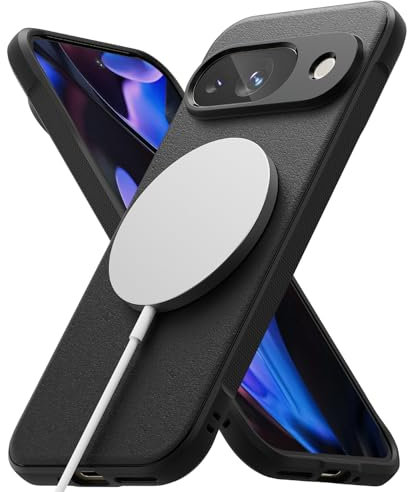Ringke Onyx Magnetic für Google Pixel 9 Hülle, [Kompatibel mit MagSafe] Griffig rutschfest Anti-Fingerabdruck Stoßfest Kratzfest Handyhülle mit Präzisen Kameraausschnitten - Black