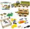 BuzzoXerex Bauernhof Spielzeug Set mit Traktor, Tieren, Landwirt, Zaun - Geschenk für Kinder ab 3 Jahren