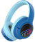 PowerLocus Kids Wireless Headphones, Bluetooth Kids Headphones LED Lights Over Ear with 74/85/94dB Volume Limited, 45H Playtime,Built-in Mic, Two Device Share Mode, HD Stereo for Travel/PC/Tablet