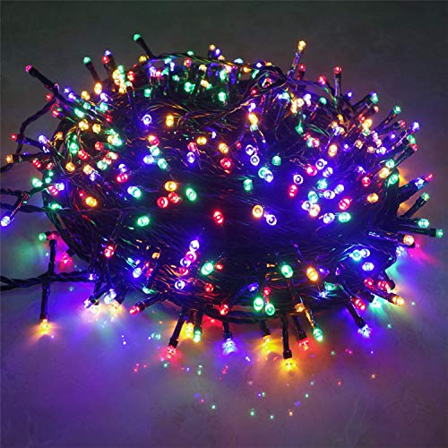 FIVMEN Lichterkette Außen Innen 80m 800 LED Lichterketten Strom mit Stecker 8 Modi Wasserdicht IP44 Bunte Partylichterkette für Weihnachten Hochzeit Halloween