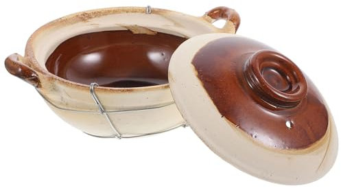 HOLIDYOYO Kochtopf Mit Griff – Chinesischer Tontopf – Schmortopf Für Zuhause – Tajine-kochtopf – Hitzebeständig – Herdplatte
